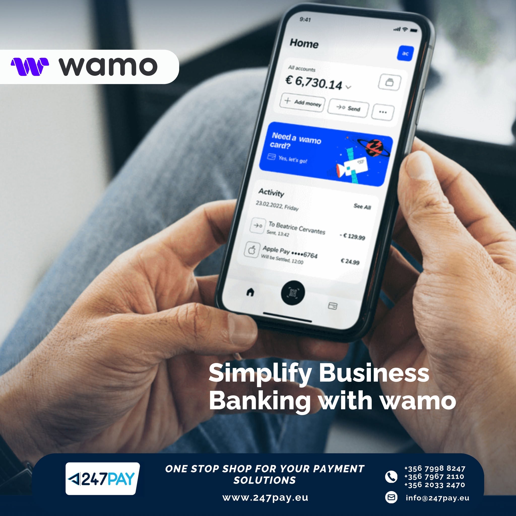 Publication 247Pay — solution bancaire wamo